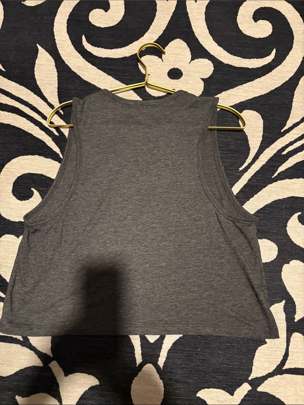 barre3 Women's Charcoal Gray Sleeveless Crop Tank - XL - Picture 3 of 3